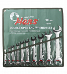 Комплект ключей рожковых 6х7-30х32мм 10шт Hans 16510M