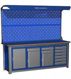 На сайте Трейдимпорт можно недорого купить Верстак четырехтумбовый MECHANIC-М20.0126Э2С Верстакофф. 